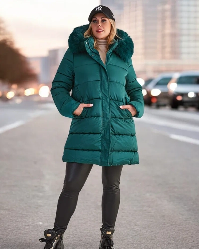 Royalfashion női steppelt télikabát