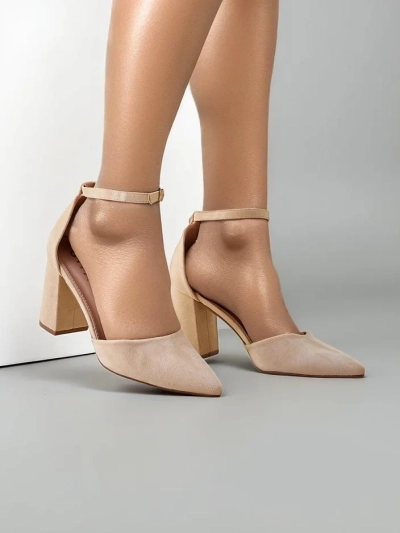 Royalfashion Női eco-suede magassarkú Caldeno