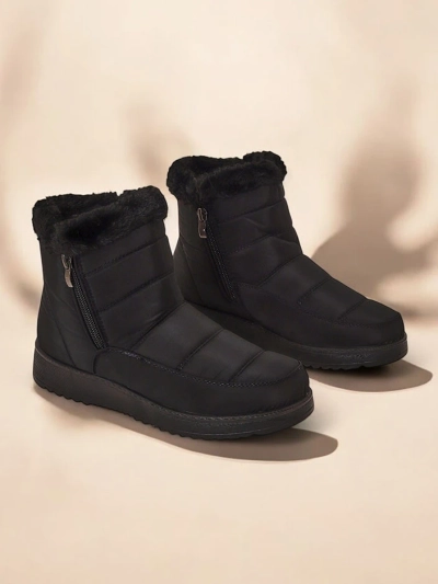 Venus Női Bokacsizma Fekete Szövetből Kényelmes Télre