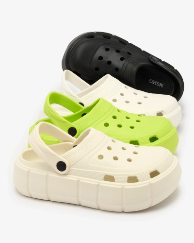 Royalfashion Neonzöld női flip-flop áttört szegéllyel Mightty