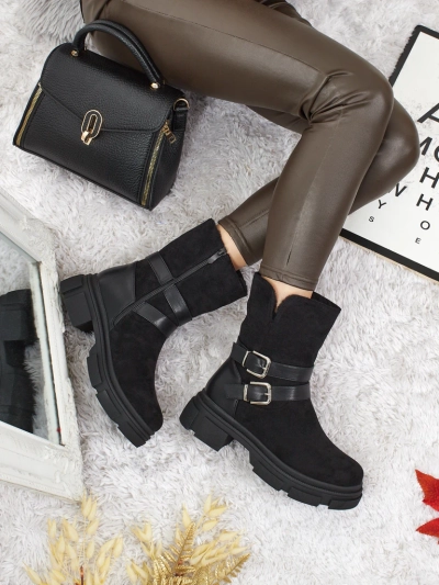 Magas szárú női öko velúr Callire bokacsizma