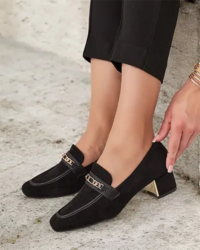 Royalfashion Elegáns női mokaszin alacsony posztón Oflem