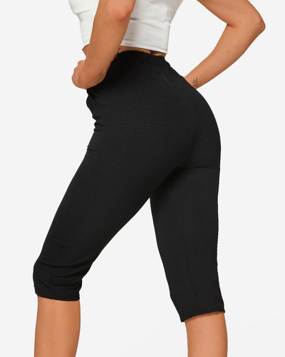 Női fekete szövetnadrág 3/4- Ruházat