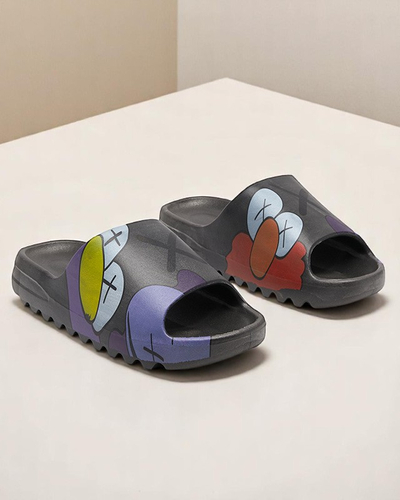 Aurora Női Szandál Fekete Gumi Stílusos Nyári