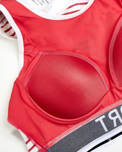 Royalfashion női csíkos sportmelltartó