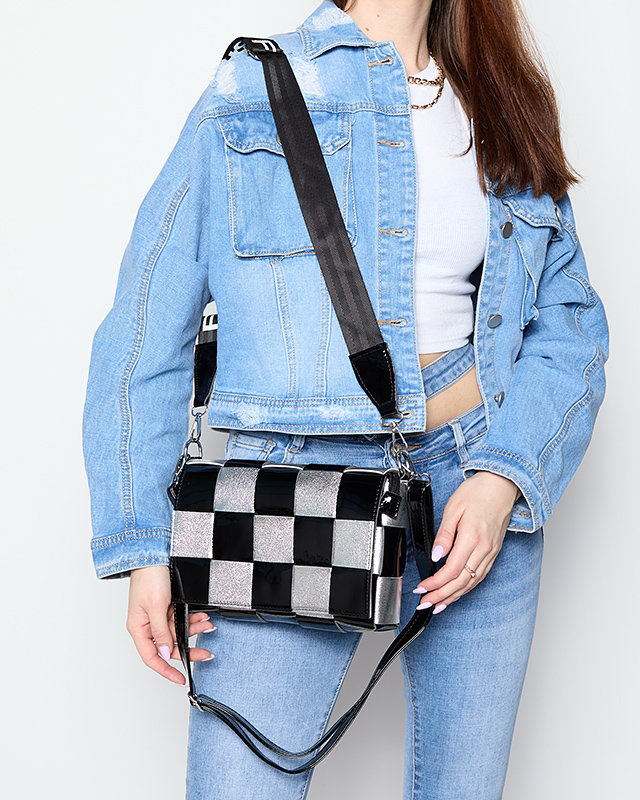 Fekete és ezüst kisméretű női kézitáska - Kiegészítők