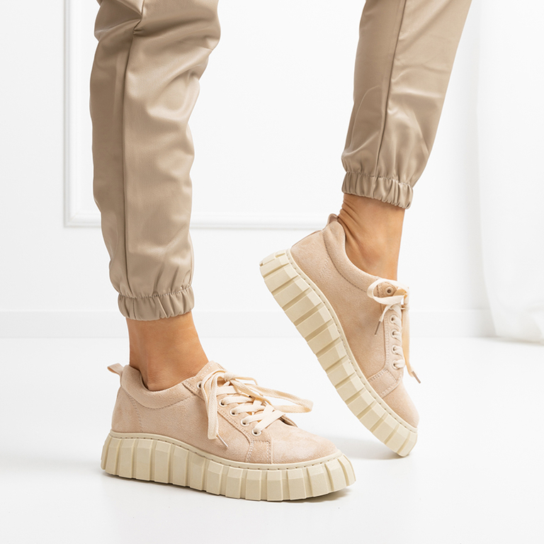 OUTLET Ristao női bézs szövésű sportcipő - Lábbeli