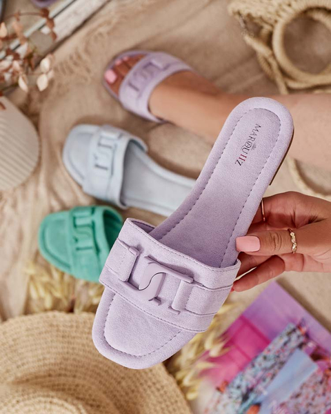 Royalfashion Lila női flip-flopok csattal Rydr