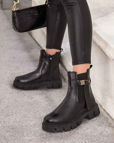 Royalfashion Női eko bőr Dobinas csizma