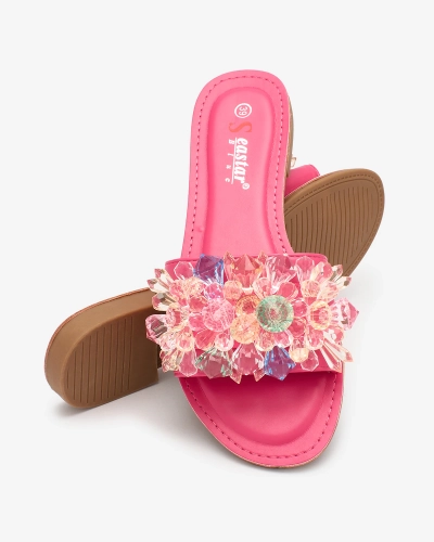 Royalfashion Fukszia női flip-flop színes kristályokkal Bling Breeze