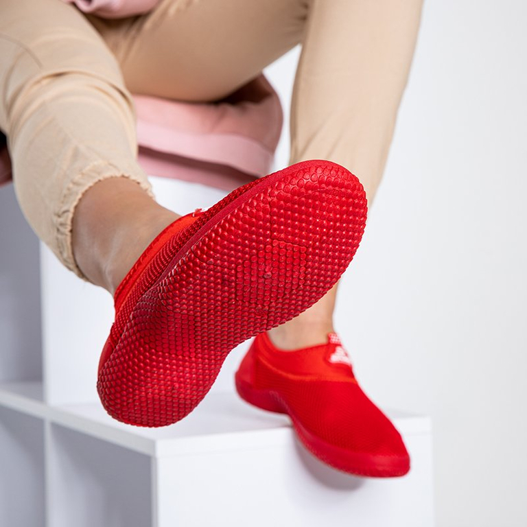 Dominga női piros hálós cipő cipőkön - cipő