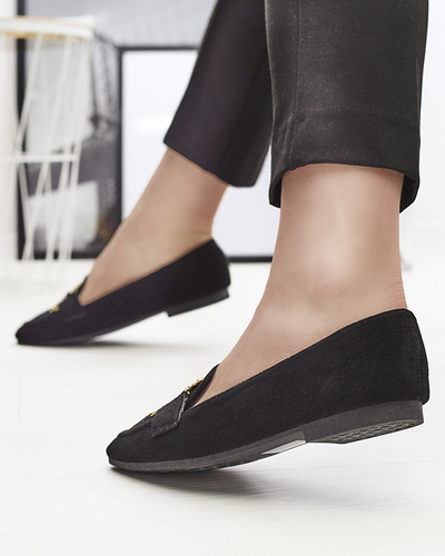 Női fekete mokaszinok Jaorica- Footwear
