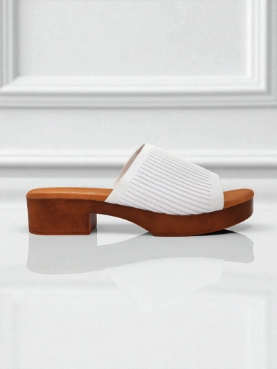 Royalfashion Női alacsony sarkú papucs Ribbed Grace