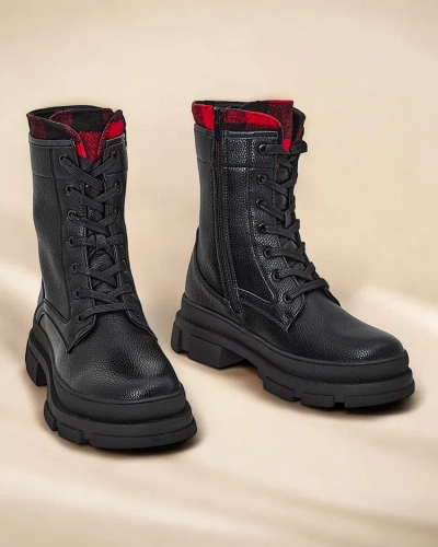 Royalfashion Öko-bőr női bokacsizma munkacipő Fezze