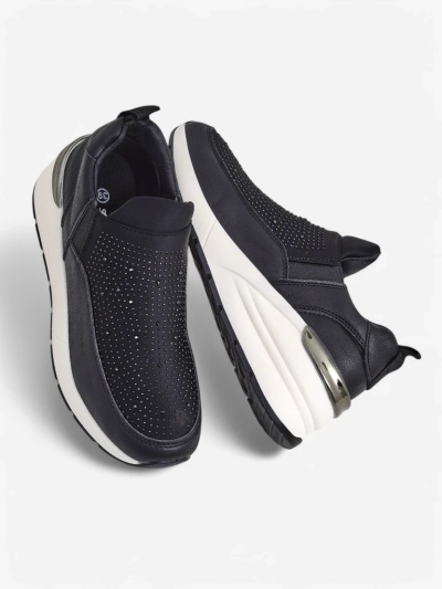 Royalfashion Női sportcipők, slip-on dizájn, strasszokkal Elera