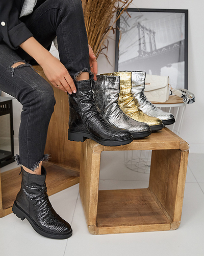 Arany női csizma Ahhy dombornyomással - Lábbeli