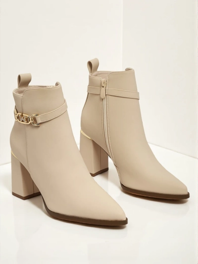 Ostirena női öko velúr vastag sarkú bokacsizma