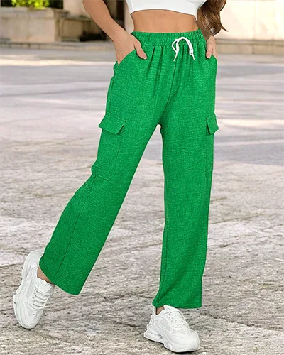 Royalfashion Női széles nadrág zsebekkel