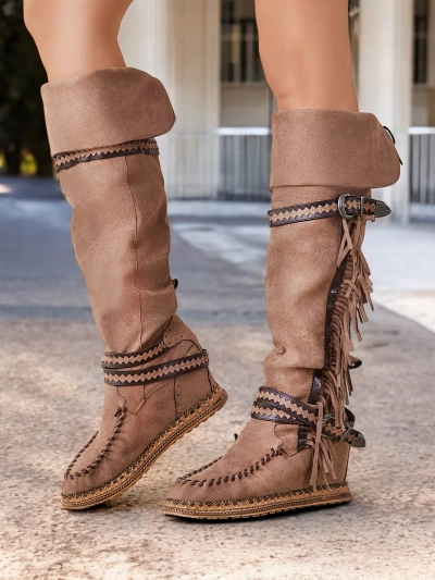 Royalfashion Női combföldig érő csizma Eliferse