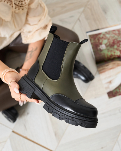 Royalfashion Sötétzöld női Userrus csizma