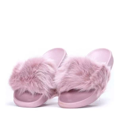 OUTLET Lila bundás papucs Millie- Footwear