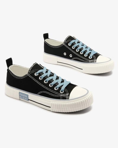 Fekete női fűzős tornacipő Tasabba- Footwear