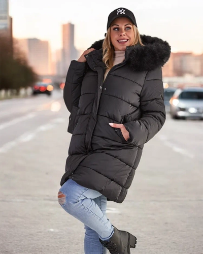 Royalfashion női steppelt télikabát