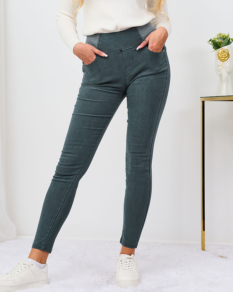 Royalfashion Kék női teggings nadrág