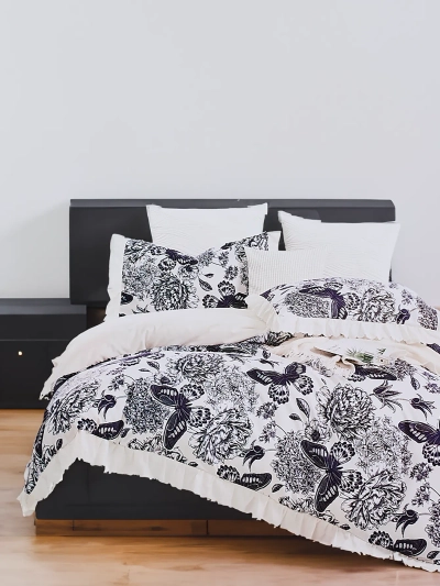 Royalfashion Mintás ágynemű garnitúra fodrossal 160x200 3 DARABOS KÉSZLET