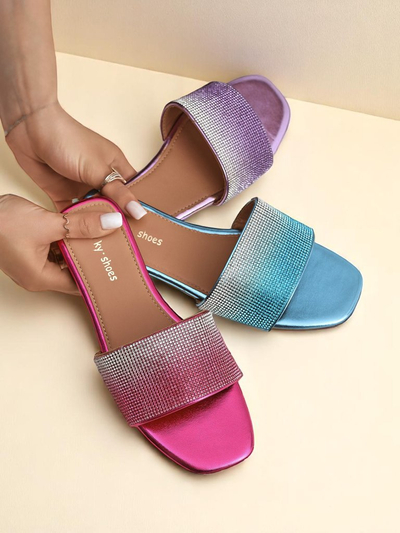 Royalfashion női cirkóniás papucs ShinyGlow