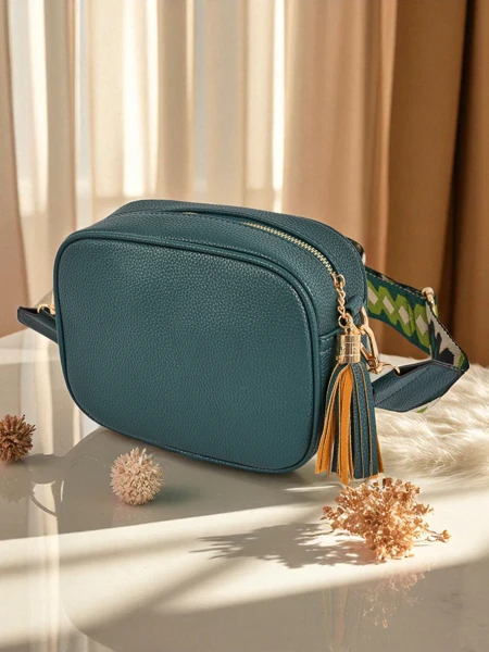 Royalfashion Kis női öko bőr kézitáska színes pánttal Kovi Lace