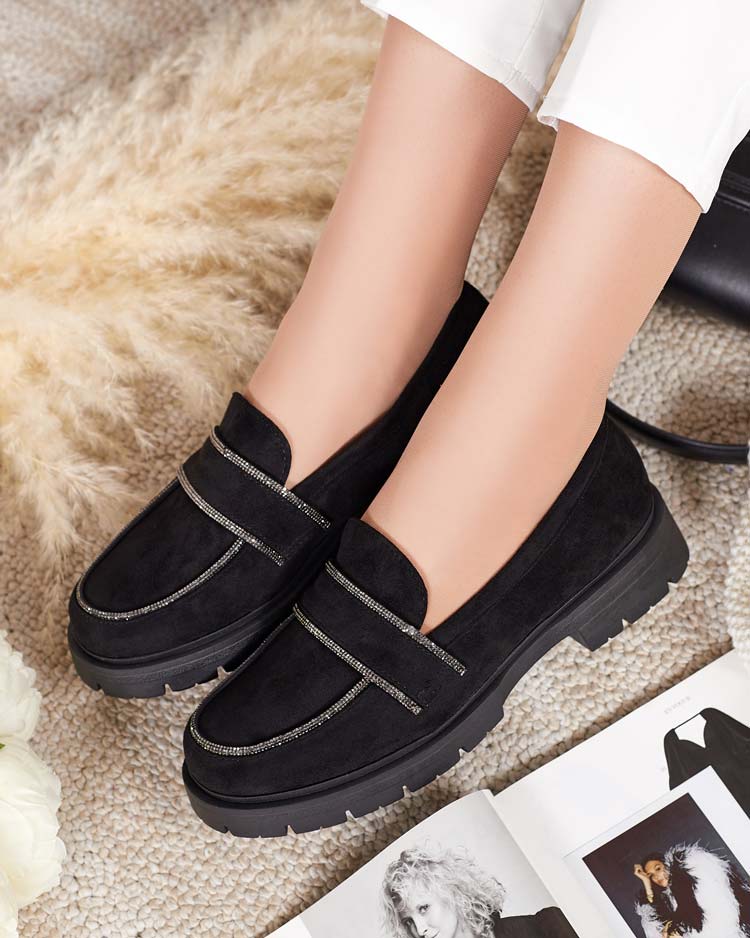 Royalfashion Női mokaszinok cirkóval Eroime