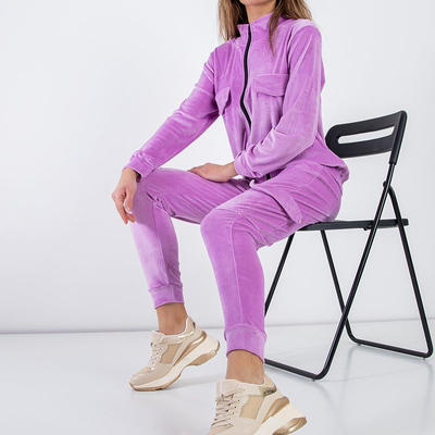 Női lila verejtékruha zsebbel - Ruházat