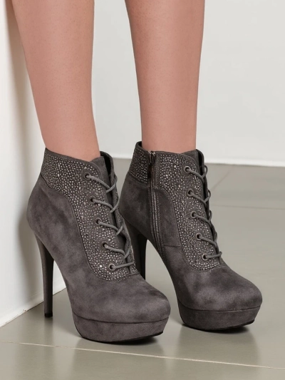 Royalfashion Női bokacsizma rhinestone díszítéssel Efelolo