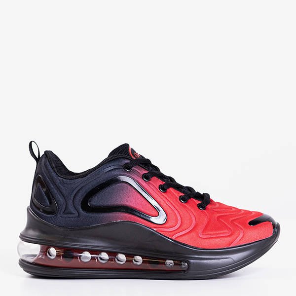 Fekete és piros férfi sportcipő Aierda átlátszó talppal - Lábbeli