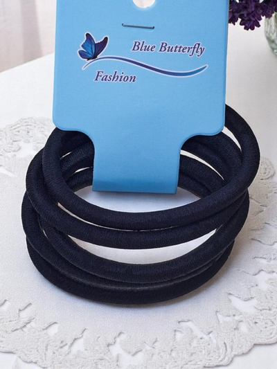 Royalfashion 5 darabos fekete hajgumi szett Nero