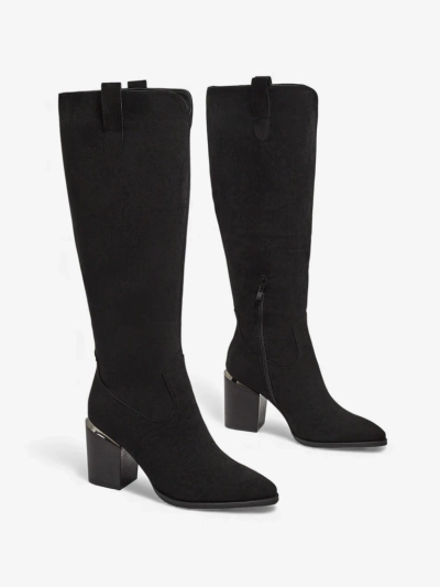 Női öko velúr csizma vastag sarokkal Ferrevi