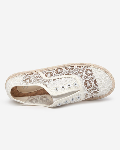 Herinka női fehér csipke tornacipő - lábbeli