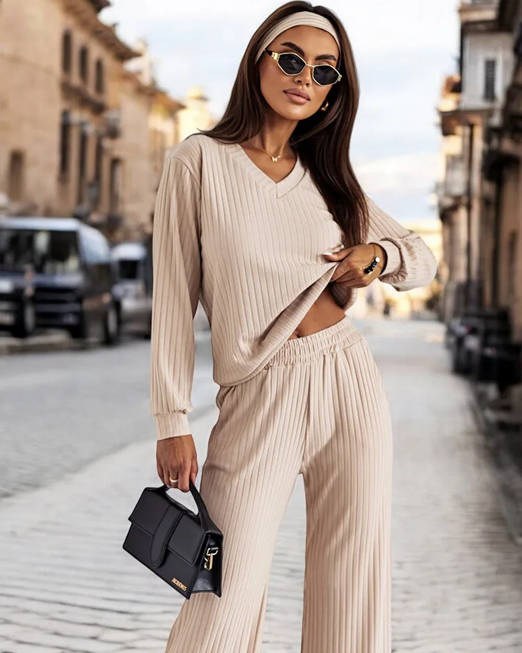 Royalfashion női bordázott pamut szett