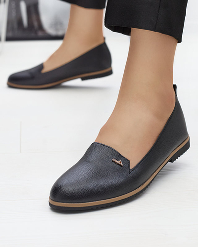 Fekete női mokaszin Riorica- Lábbeli