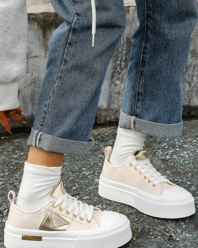 Royalfashion Női platform sneaker Arany Világ