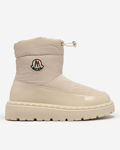 Royalfashion Női csúszós hócsizma krém színben Ireda