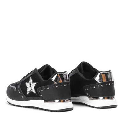 Czarne buty sportowe z gwiazdką Emiliana - Obuwie