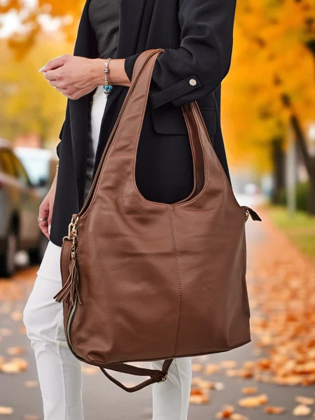 Nagy méretű női műbőr shopper táska Crystal Haven