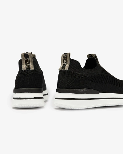 Női sportcipő fekete betűs felirattal Cerppa- Footwear