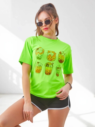 Royalfashion Női sport szett pólóval és rövidnadrággal, Cica