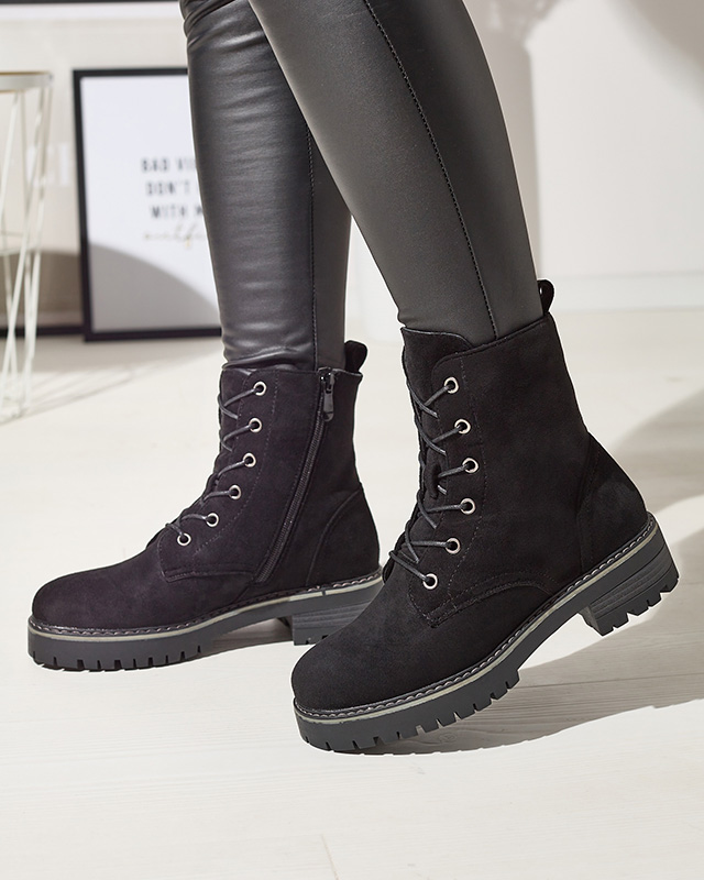 Fekete női trapper csizma Priviea - Lábbeli