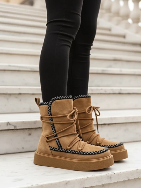 Royalfashion Női fűzős hócsizma Siozi