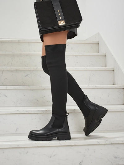 Orlina hosszú női felbújós csizma