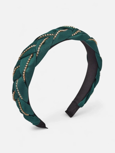 Royalfashion Hajpánt fonott copf díszített cirkóniákkal